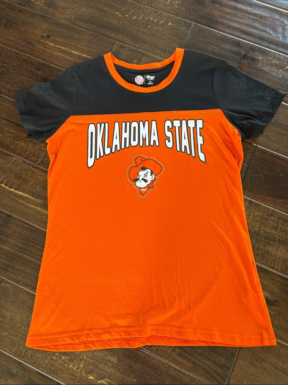 Oklahoma State Short Sleeve Tee in Orange and Black